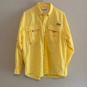 Columbia Men's Bright Yellow Shirt Jacket